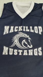 Instant Imprints Mississauga east makes Mackillop Mustangs jerseys